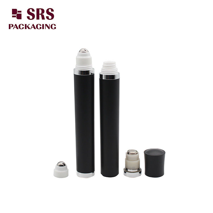 Download Empty cosmetic 10ml matte black eye serum vibrating roller ... Yellowimages Mockups