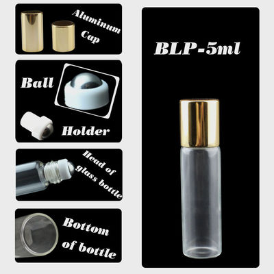 SRS high quality no leakage 5ml essential oil glass bottles with roller ball