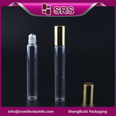 Buy SRS clear glass material glass roller essential bottle with steel ball online manufacture