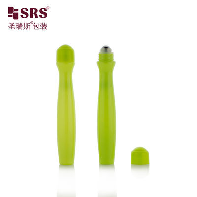 Buy SRS8447-15ML Avocado Green Perfume Roll On Bottle With Curved Waist Shaped online manufacture