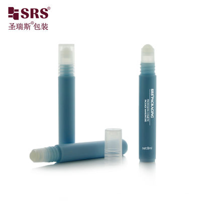 Buy RPPH-8ML Factory Glossy Frosted Blue Tube Container With Plastic Roller Ball Applicator For Soothing Gel Packaging online manufacture