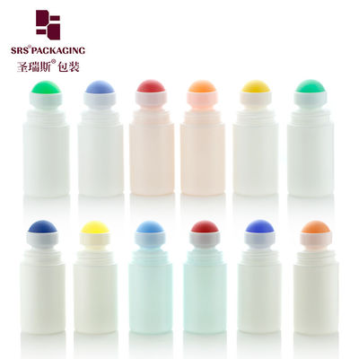 Buy RPPC-60ml Injection PP PCR Roller Ball Bottle With Flat Cap Dome Cap Ribbed Cap online manufacture