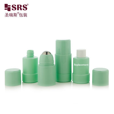 Buy Refillable Roll On Deodorant Bottle PP PCR Recycled 50ml 75ml Double Wall Roller online manufacture