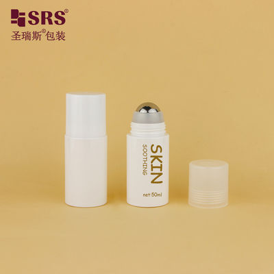 Buy Empty White PET PCR Plastic Steel Roller Ball Applicator Bottle PET30-60ML online manufacture