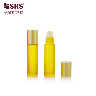 Buy BLPM-10ml Stainless Steel Roller Ball Thick Wall Roll On Glass Bottle For Skincare Essence with matte gold cap for scented perfume online manufacture