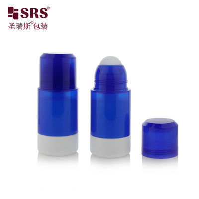 Buy RPPE(P)-75ML Big Size Empty Diamond Blue Colored Refillable Roll On Bottle With Replacement Inner Bottle White Inner Bottle PP Pasitc Roller Ball For Deodorant Gel Formual online manufacture
