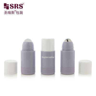 Buy Rppe(P)-50ml Empty Lavendar Purple Primary Packaging Refillable Roll On Bottle With Screw On Closure For Containing Pesonal Care Gel online manufacture