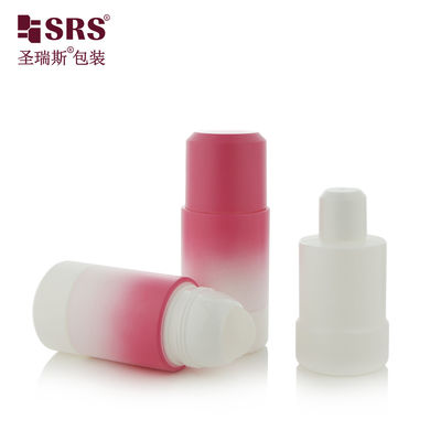 Buy RPPE(P)-75ml Cylinder Shape Cosmetic PP PCR Plastic Roller Bottle Gradient Coating Custom Color Container With Refill Bottle For Muscle Relax Gel Packaging online manufacture
