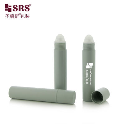 Buy Cylinder 20ml Warm Grey Matte Mould Roll On Bottle With Screw Cap And PP Roller Ball Applicator For Deodorant Scent Stick Packaging online manufacture
