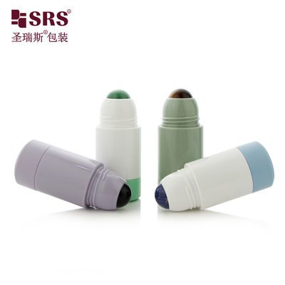 Buy 50ml Empty Reusable PP PCR Plastic Roller Bottle With Gemstone Ball For Cosmetic And Pharmaceutical Packaging online manufacture