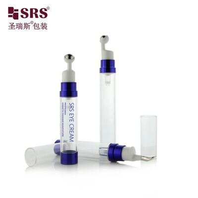 buy Free Sample Stainless Steel Ball Roll on Bottle 8ml 10ml 15ml Plastic PETG Eye Cream Airless Roller Bottle online manufacture