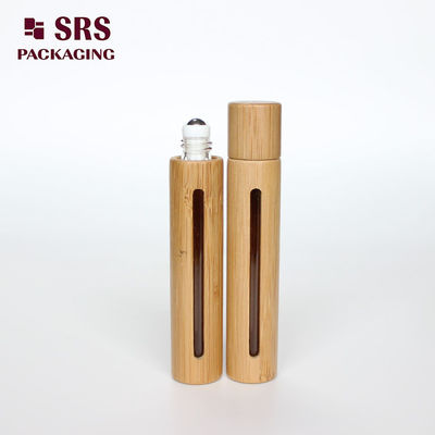 Buy SRS natural color bamboo 10ml glass roll on bottle for essential oil online manufacture