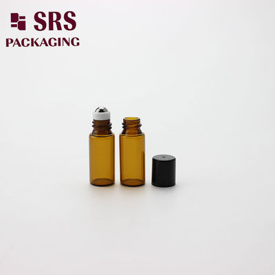 Buy SRS wholesale perfume empty 3ml mini amber glass roller ball bottle online manufacture