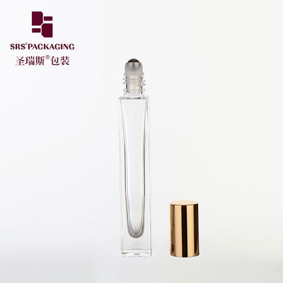Buy Clear Cosmetic Perfume Roll On Glass Bottle Thick Wall Square Shaped 10Ml online manufacture