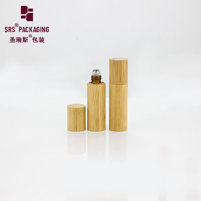 Buy SRS Natural Bamboo Cosmetic Mini Perfume Amber Glass Roll On Bottle 5ml online manufacture