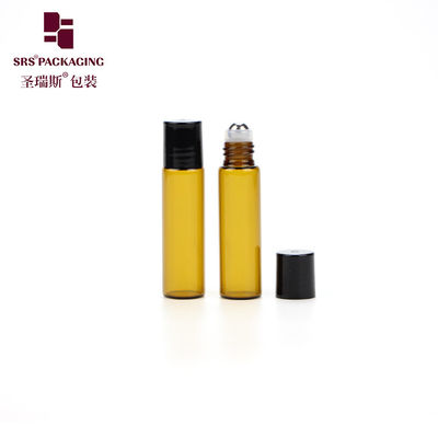 Buy Cosmetic Mini Thin Wall Glass Roll On Bottle Empty Amber Color 5ml online manufacture