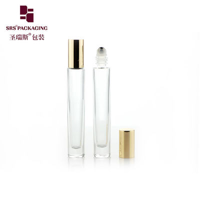 Buy GB1 Empty Cylindrical Essential Oil Glass Roller Bottle 10ML With Gold Silver Metal Cap online manufacture
