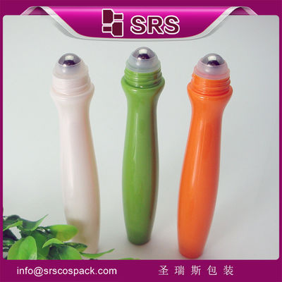 15ML plastic roll on ball bottle with steel ball for eye cream