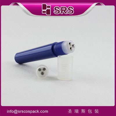 blue plastic bottle with three steel ball