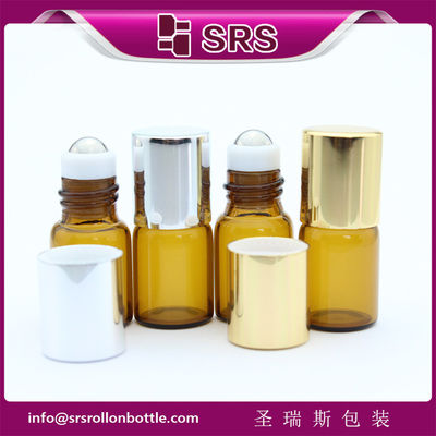 mini empty 2ml glass roll on bottle and 2ml empty roll on bottle with Aluminum cap