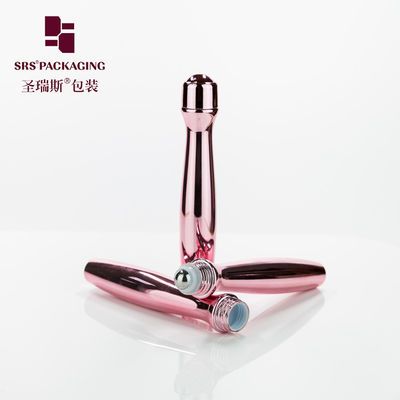 SRS8447-15ML Shiny Rose Gold PETG Roller Bottle For Eye Serum Packaging