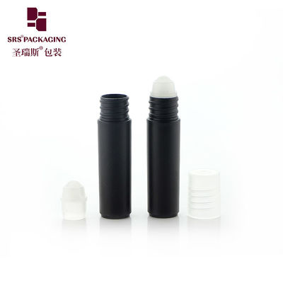 Smooth White 5ml PCR Plastic Roll On Bottle with Screw On Cap for Essential Oil and Perfume