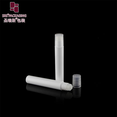 8ml White PP PCR Plastic Roll On Bottle For Eye Care with Screw on Closure