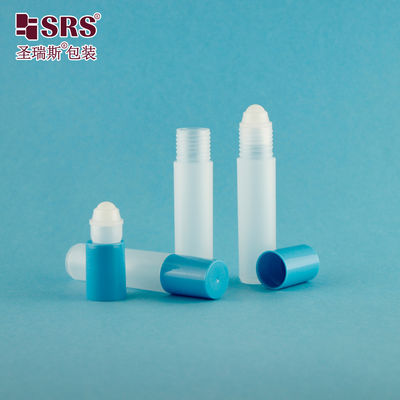 Smooth Finish 10ml Plastic Roll On Bottle in Various Colors With Roll On Cap for Essential Oil and Perfume