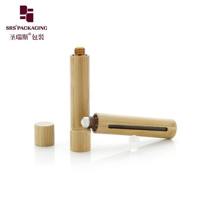 BG(G)-10ML UV Proof Essential Oil Roller Ball Bottle Bamboo Outer Shield From Sunlight Glass Ball Perfume Cologne