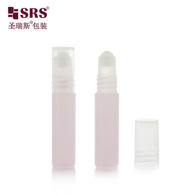 RPPH-5ML Pastel Pink Injection Translucent Colored Roller Bottles With Glass Beads For Cosmetic Eye Care Packaging