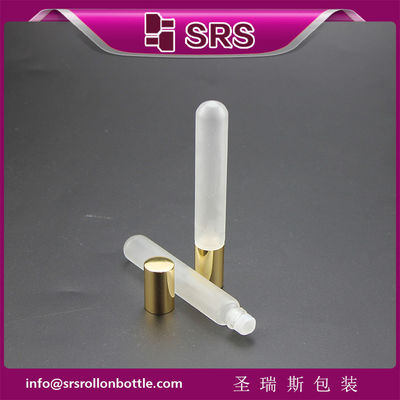 SRS 10ml forst glass roll on essential bottle with gold aluminum cap