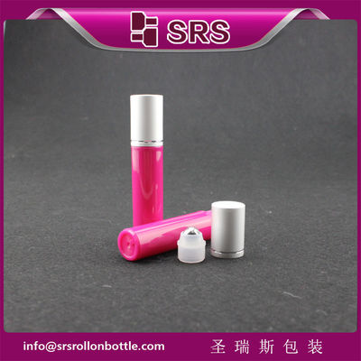 SRS high quality manufacturer red color 10ml perfume roll on bottle