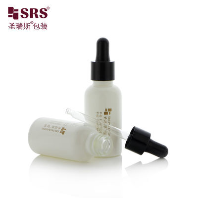 D001-50ml White Coating Glass Empty Dropper Bottles 5-100ml For Facial Serum