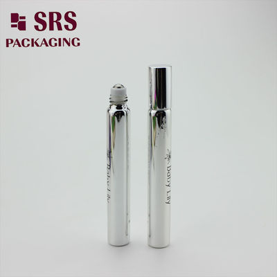 SRS empty 15ml silver glass roll on bottle with silver aluminum cap