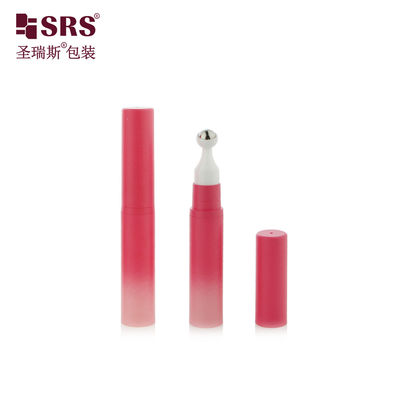 Empty Anti Acne Airless Roll On Bottle Cylindrical Round Design With Screen Printing Surface Handling