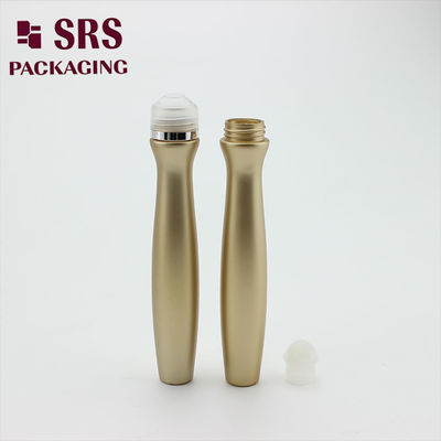 SRS8447-15ML Gold Color  PETG Roller Bottle 15ml Metal Eye Cream Roll On Bottle