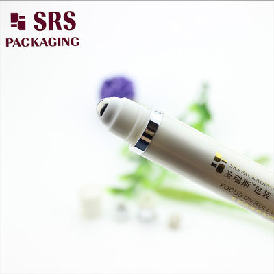 No Leakage Luxury Cosmetic White Vibrating 10ML Roll on Bottle For Eye Cream