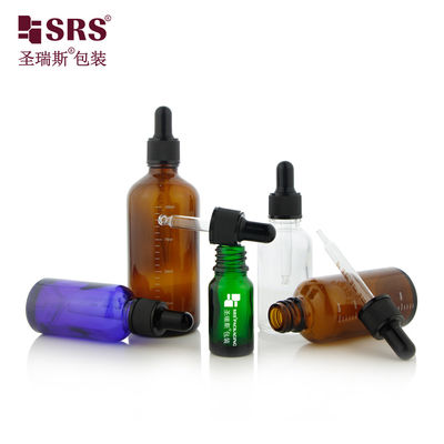 D002-100ml Round Glass Empty Dropper Bottles Leak Proof for Essential Oil
