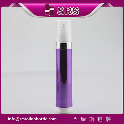 SRS 10ml plastic empty purple color eye serum airless roll on bottle