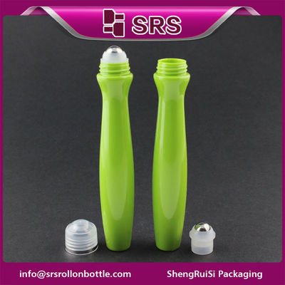 SRS high quality plastic 15ml eye cream empty roller ball bottle