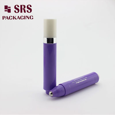 SRS luxury 10ml plastic purple color cosmetic airless roll on bottle