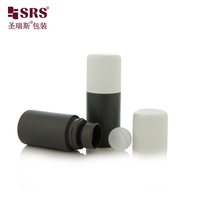 RPPC1-60ml Gray Disinfectant Bottle PP Roll On Bottle 50ml-90ml With Cylindrical Round Structure