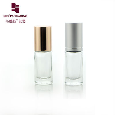 Custom Small Convenient 4ml Cosmetic Essential Oil Perfume Thick-bottomed Glass Roll on Bottle
