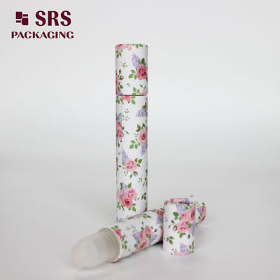 SRS empty cosmetic 15ml plastic roll on bottle with paper packaging