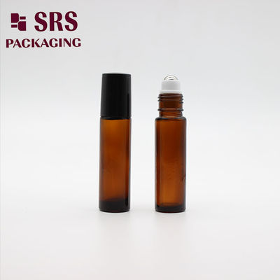 SRS Glass Empty Roll On Perfume Bottles Amber Color 10ml