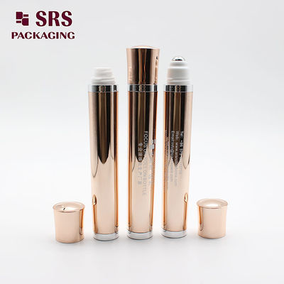 SRS Luxury Plastic Vibrating Roll On Bottle Rose Gold Color 10 Ml