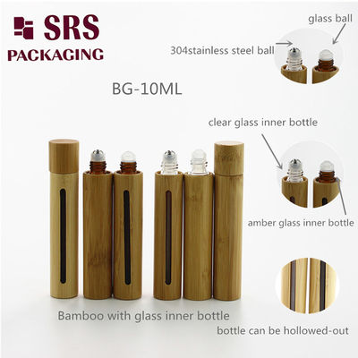BBLP-10ml Customized Inner Glass Bamboo Roll On Bottle For Variety Of Sizes Packaging