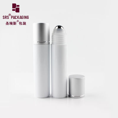 wholesale cosmetic white color round shape plastic roller ball bottle 30ml