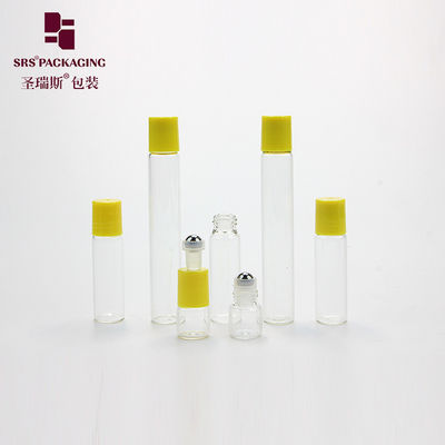 Cosmetic Mini Glass Roller Bottle Transparent Color 1ml 3ml 5ml 8ml 10ml