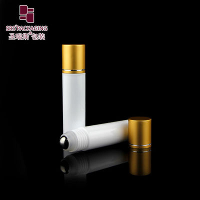 SRS packaging empty cosmetic white color round shape 30ml roller ball bottle